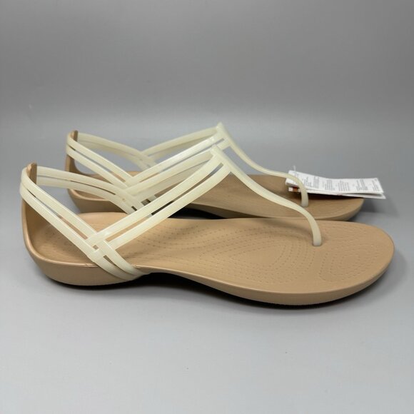 Crocs Isabella T-Strap Sandal Women Size 11 Thong Slingback Shoe New